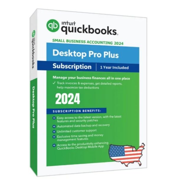 Intuit QuickBooks Desktop Pro Plus 2024 | 1-User 12 Months Subscription