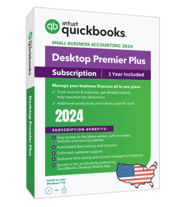 Intuit QuickBooks Desktop Premier Plus 2024 | 5-Users 12 Months Subscription