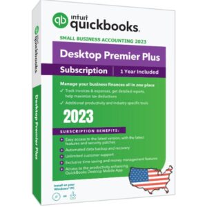 Intuit QuickBooks Desktop Premier Plus 2023 | 1-User 12 Months Subscription