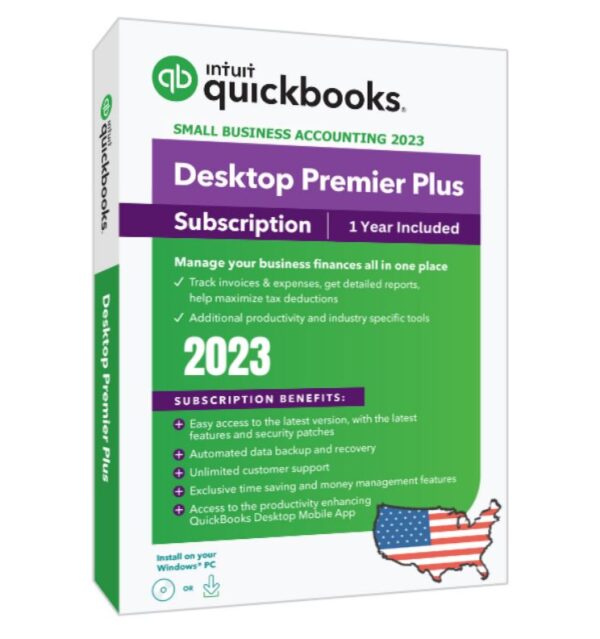 Intuit QuickBooks Desktop Premier Plus 2023 | 5-Users 12 Months Subscription